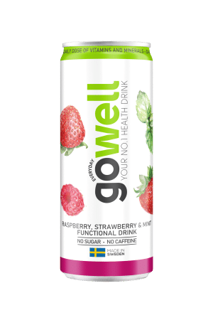 GoWell vítamíndrykkur raspberry, strawberry & mint.