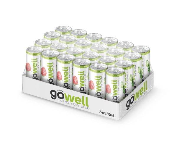 GoWell vítamíndrykkur raspberry, strawberry & mint. Enginn sykur , ekkert koffín